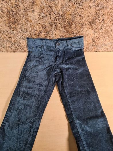 Womens CHEAP MONDAY Tight Velvet Steel blue skinny stretchy trousers jeans  Size W 26 L 32 A1