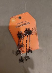 Halloween spiderweb earrings