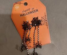Halloween spiderweb earrings