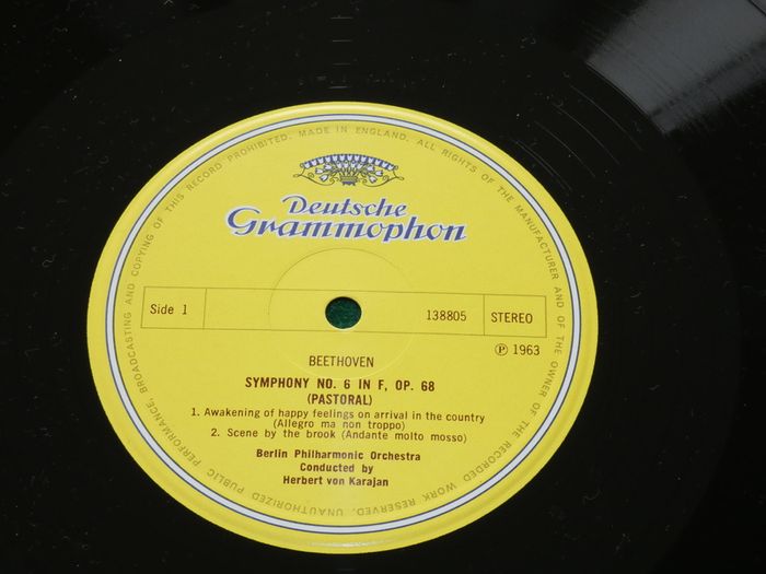 Beethoven Pastoral Herbert Von Karajan Uk Pressing Lp