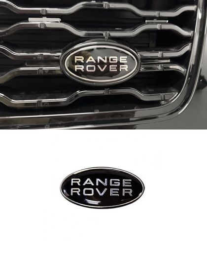 Black Range Rover 3D Aluminium Logo Land Rover Emblem Car Front Sticker Rear Trunk Badge For Land Rover Range Rover Freelander Discovery Defender