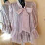 Women's Blouse Oyster Chiffon with Pearls Image 6