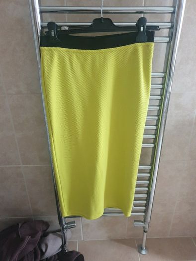 yellow and black skirt