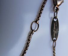 Thomas Sabo Solid 925 Sterling Silver Gold Plated Necklace length 16" - 3,4g