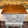 1930s William & Mary Style Painted Cabinet , Radio Art Cabinets, USA Image 5