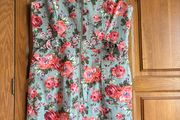Oasis sage and coral dress