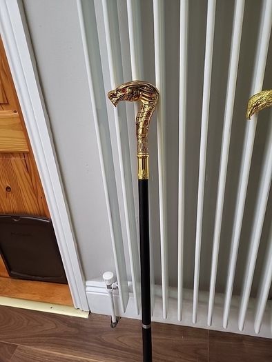 Walking stick decorative metal