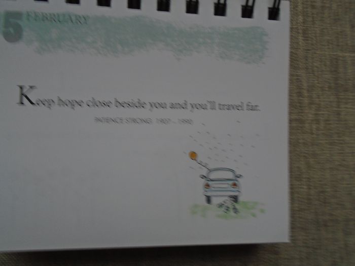 Hope.Dream.Live Calendar, Inspirational calendar, Helen Exley calendar,gift