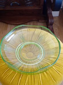 1930 Art deco Uranium Bowl