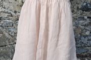 Bay - Powder Pink Pleated Chiffon Mini Dress with Embellished Sequins