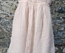 Bay - Powder Pink Pleated Chiffon Mini Dress with Embellished Sequins
