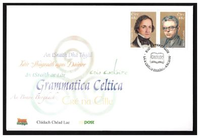 2006 Ireland Celtic Scholars Johann Zeuss (Dounder of Celtic Philolgy) Mairtin O Cadhan (Gaelic Novelist) Commemorative Stamps An Post First Day Cover (FDC)