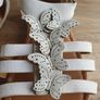 New Beautiful H&M Suede & Leather Butterfly Sandals UK 10 Image 4