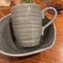 Paul Costelloe Living - Made in Portugal Grey Mug and Matching irregular round bowl Image 3