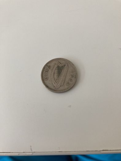 3 Irish pence 1942,1942,1942,1964,1967