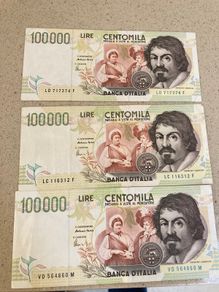 Italy 100,000.00 Lire Caravaggio