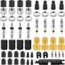 55Pcs Presta Valve Core Sets, Presta Valve Core Replacement Set, Brass Valve Core Bike Kit Valve universal Valve Cores, Tubeless Valve Core for for Bicycles, Road Bikes and Most Mountain Bikes Image 2