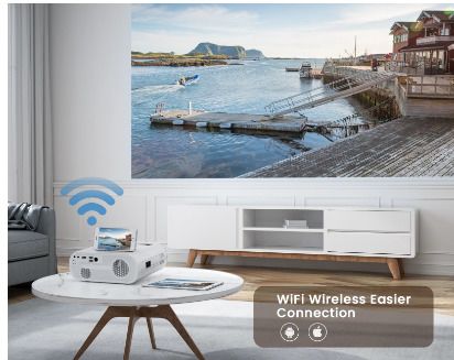BRAND NEW Projectors WiFi Bluetooth Mini Portable Projector 4k Full HD Video Projector 1080P Beamer Mirroring FOR HomeTheater