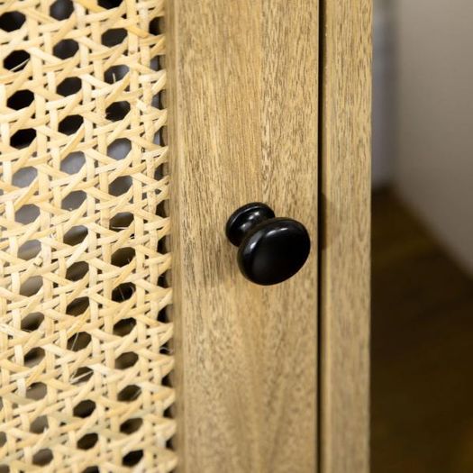Set of 2 Rattan Bedside Tables
