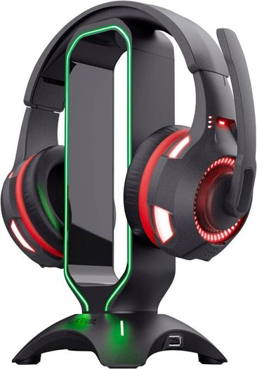 Headset STAND - RGB Gaming USB ports - Universal Fit - 1.5m Cable - xbox PC sony playstation ps5 etc BRAND NEW - LED