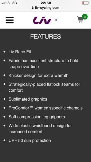 Women's Liv race day cycle 3/4 tights