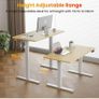 140 x 60 cm Standing Desk, Electric Height Adjustable Desk with 2 Hooks Image 8