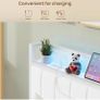 Single Bed Frames with Storage Headboard and Charging Station/LED Lights,Heavy Image 5