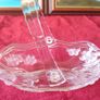 Vintage Original Waltherglas Germany 10 Inch Long Art Deco Glass Basket Image 4