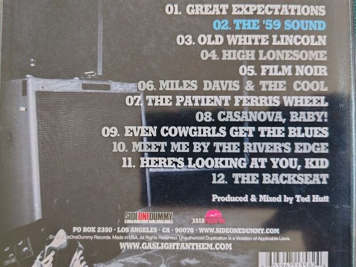 The Gaslight Anthem - The '59 Sound CD (2008) Alternative Rock, Punk EX+
