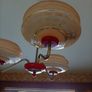 Rare Authentic 1950s Atomic UFO Pendant Light . Pristine & Working Image 5