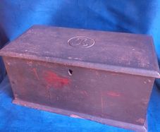 Rustic Vintage Wooden Box Carpenter Tool Tray Brass Handle