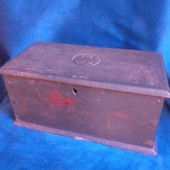Rustic Vintage Wooden Box Carpenter Tool Tray Brass Handle
