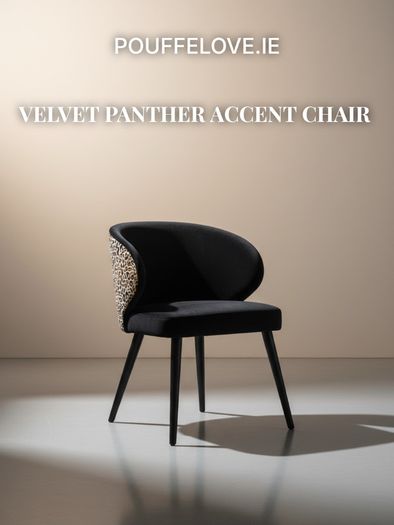 Velvet Panther Accent Chair