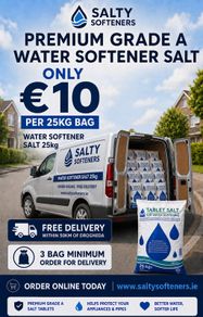 Grade A Water Salt Softener 25kg 10 Euro Free Delivery
