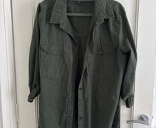Olive green button up shirt