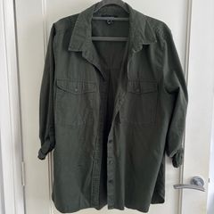 Olive green button up shirt