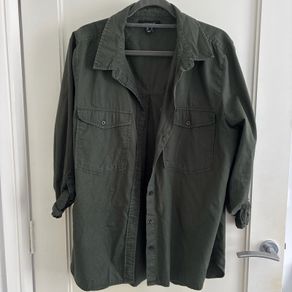 Olive green button up shirt