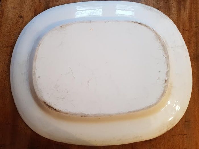 Large Antique Ironstone Turkey / Meat Platter Simple Design