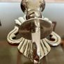 Antique Silver Colour Art Deco Style Retro Decor Scallop Shell Candle Sconce 1920s Image 8