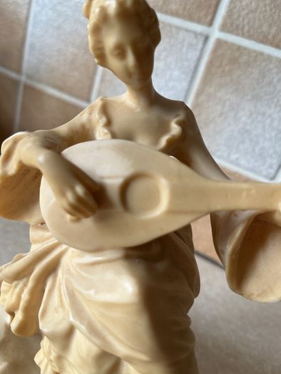 Vintage Midcentury Lady playing a Mandilin