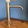 Tall Gold Bathroom Basin Mixer Taps Image 3