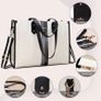 Brand New Laptop Bag Women 15.6 Inch, Laptop Handbag Water-Repellent Canvas Shoulder Bag, Image 4