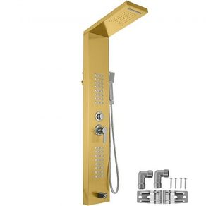 5 in 1 Shower Tower Panel Stainless Steel Wall Mounted Panel Rainfall Massage Jets Waterfall Bathroom Shower Tower (FREE SHIPPING)