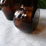 Antique Amber Glass OXO & Bovril Bottles. Set of 2, 4oz and 1oz. c.1900-1930. Excellent Antique Condition Image 5
