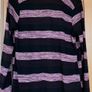 Ladies Black&Pink Striped Cardigan by Fransa Image 5