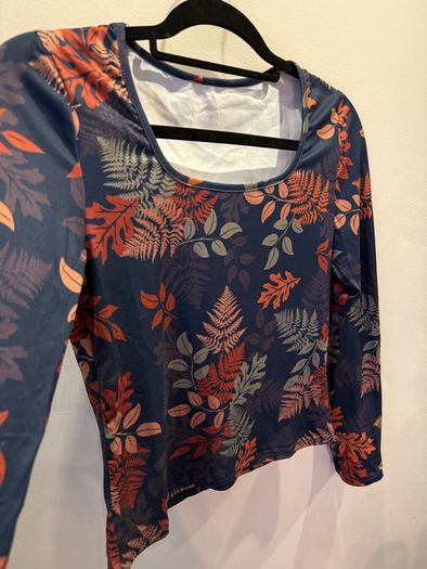Navy Autumnal Style Top Size S!