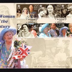 2000 Isle of Man Elizabeth The Queen Mothers Century Commemorative Stamps First Day Cover (FDC)