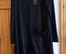 Bnwts Ladies Black aysemtrical tunic dress size S 10/12 includes postage