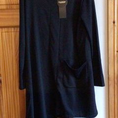 Bnwts Ladies Black aysemtrical tunic dress size S 10/12 includes postage