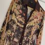 JUST CAVALLI brown sheer floral blouse with silk collar and cuff Sz 44 (Fit 10-12UK) Image 3